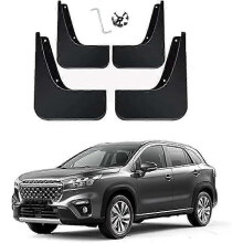 Vehicle Mud Flaps Compatible with Suzuki S-Cross III (2022), Scratch Resistant Set of 4, Protection from Gravel and Dirt