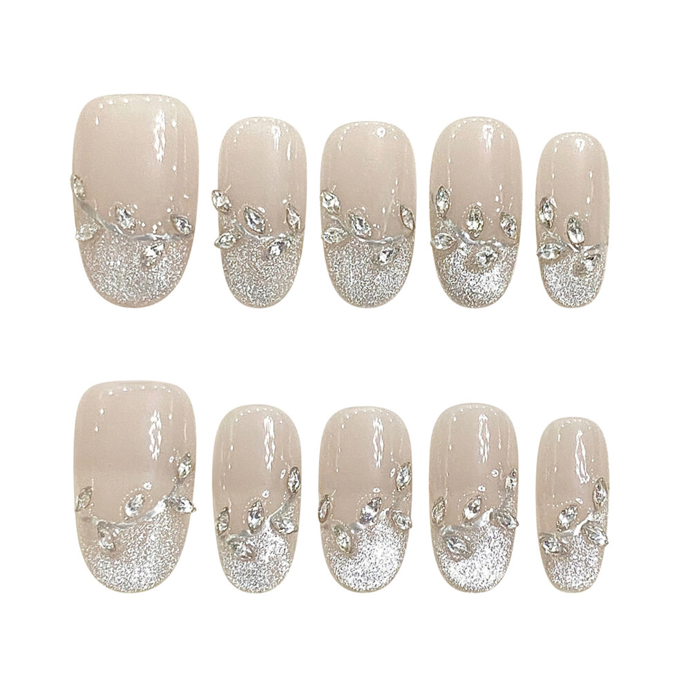 Roc-Electron (S) Glossy Press-On Nail Sets For Dress Matching