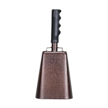 Cowbell Set 2pcs Durable Metal Cowbell with Loud Clear Ringing for Football Games and Parties Brown