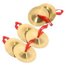 Finger Cymbals 3 Pairs Small Copper Belly Dance Cymbals with Bright Clear Tone for Dance and Music