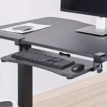 Ergonomic Under Desk Keyboard Tray Drawer, Smooth Quiet Slide Out SpaceSaving Design for Office Desk