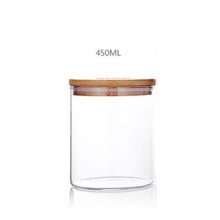(450ML) Bamboo Lid Glass Jar for Tea/Coffee Storage