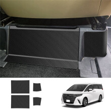 Bil Framsätesbas i Läder Anti-Kick Panel Trim Stickers för ALPHARD/VELLFIRE 40 Series 2023+