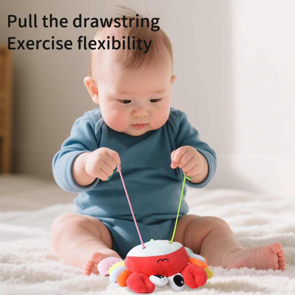 Hue-Grain Soft Crab Rattle & Teether For Babies 0-12M