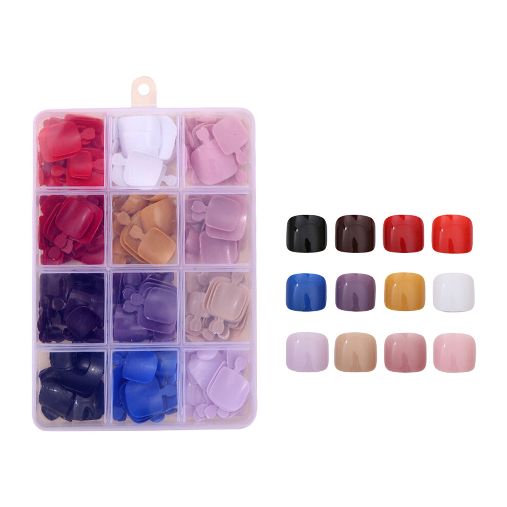 Roc-Electron (A008) Sweet Glossy Almond Press-On Nails - 360Pcs, Reusable