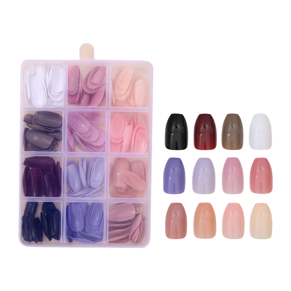 Roc-Electron (A005) Sweet Glossy Almond Press-On Nails - 360Pcs, Reusable