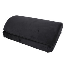 Adjustable Memory Foam Foot Rest Under Desk, Ergonomic Semicylinder Design with Soft Washable Cover, Black