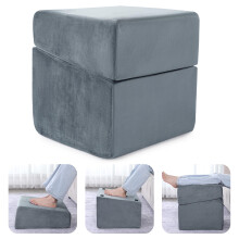 Adjustable Foot Rest Under Desk for Office, Ergonomic Footrest with Washable Memory Foam Cover, Gray