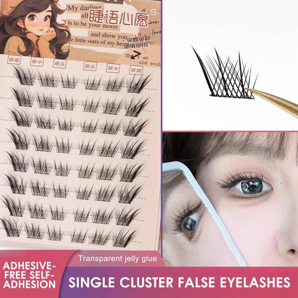 Roc-Electron Black (Black) Pre-Glued C Curl Lash Clusters For Beginners