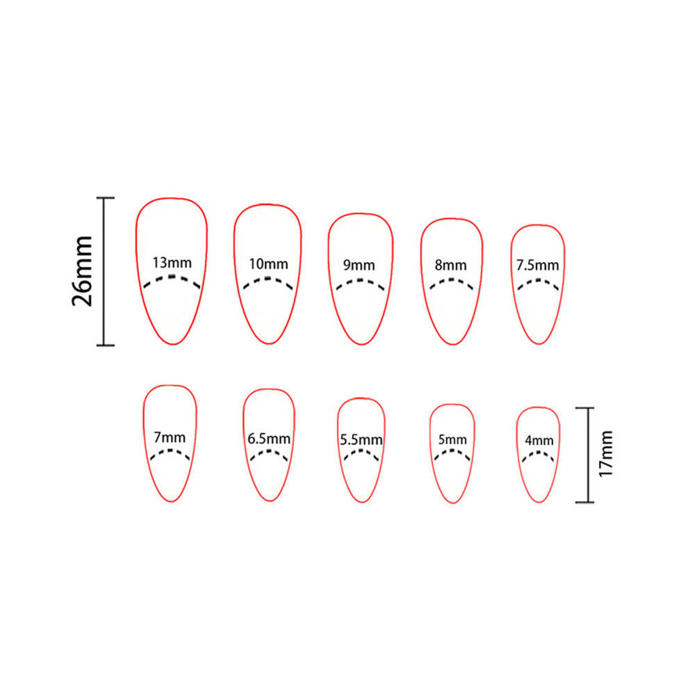 Roc-Electron 24Pcs Flower Printed Fake Nails, Unbreakable Diy Decor
