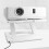 Projector Stand with Adjustable Height and USB Cooling Fan, Foldable Desktop Mount, Universal White 4