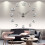 (Silver, 50cm) 3D Frameless DIY Wall Clock, Mirror Surface Home Decor 2