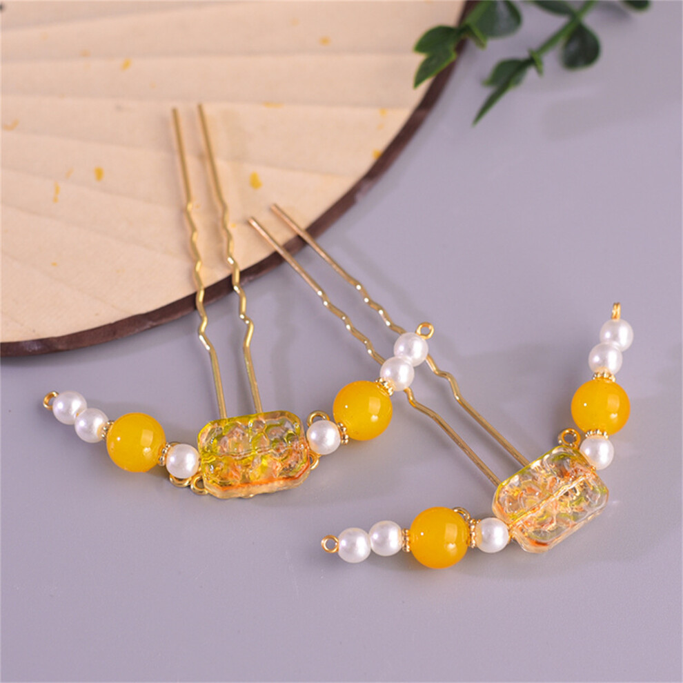 Reach-Tools Orange (Orange) Pearl Hanfu Hairpin - Tang Dynasty Style