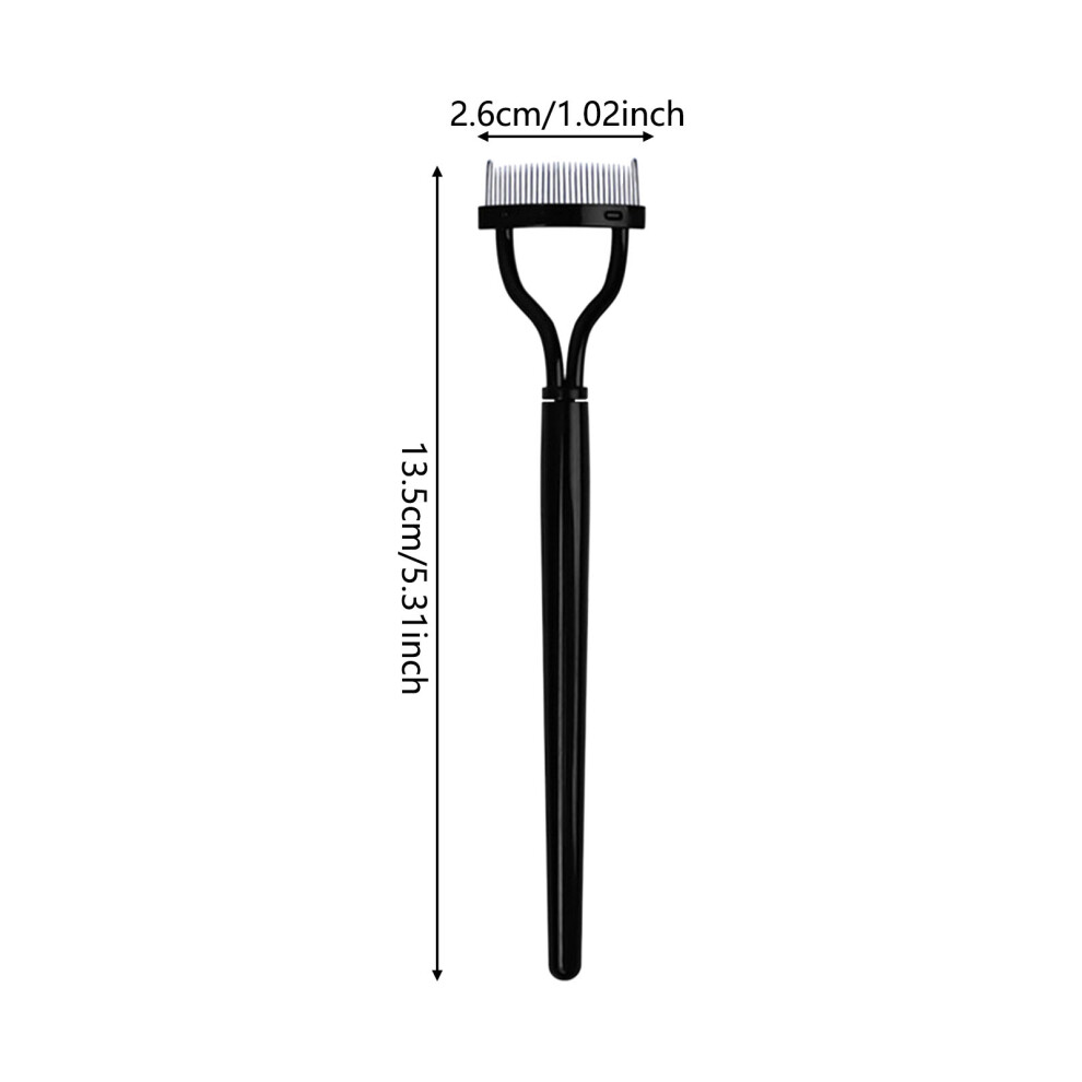 Phui-Pet-Supplies (Black) Steel Tooth Brow Comb & Lash Brush