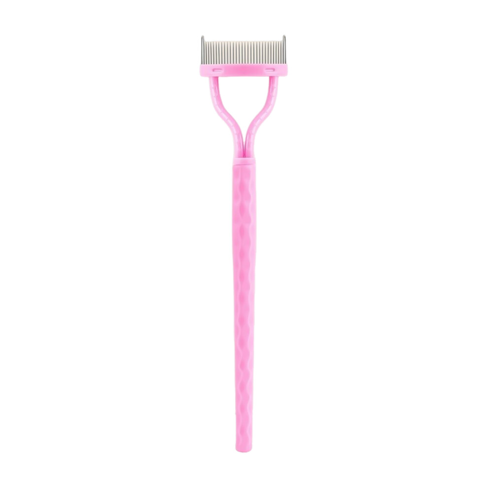 Roc-Electron Red (Rose ) Steel Tooth Brow Comb & Lash Brush - 50 Char