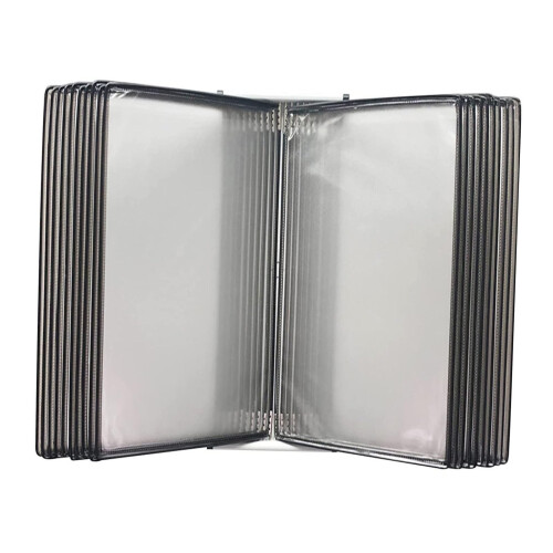 Document Display Panel A4 20Page Flip Reference Organizer, WallMount Dual Mode Desktop System for Office
