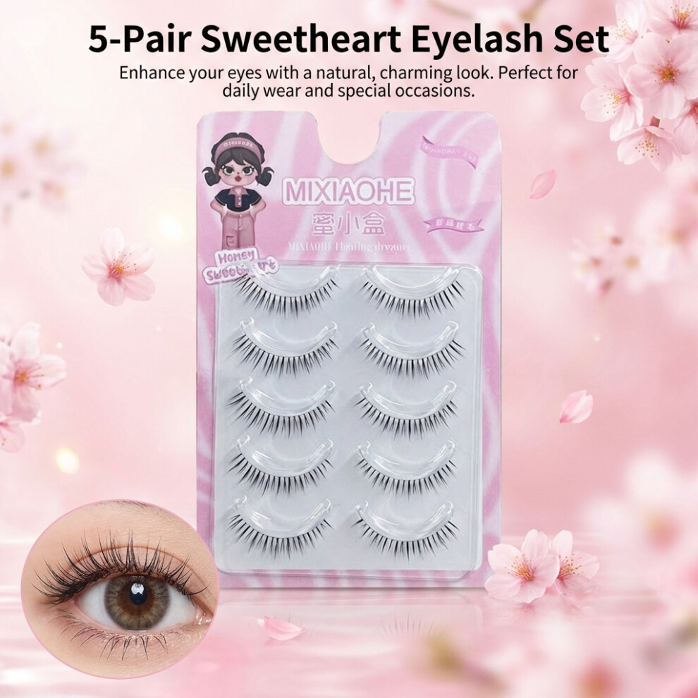 Zhouq-Outdoors Natural False Eyelashes, Invisible Band, Sensitive Eyes
