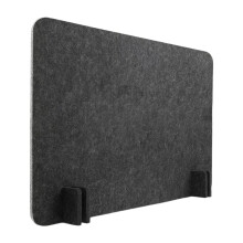 Felt Acoustic Desk Divider 60x60cm Soundproof Privacy Panel for Office Noise Reduction Black and Grey