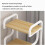 Heavy Duty 4Tier Printer Stand, Large Movable Printer Table for Under Desk Office and Home Storage 3
