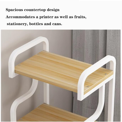 Heavy Duty 4Tier Printer Stand, Large Movable Printer Table for Under Desk Office and Home Storage 2