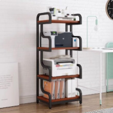 Heavy Duty 4Tier Printer Stand, Large Movable Printer Table for Under Desk Office and Home Storage