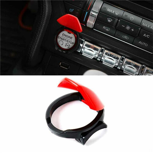 2X Car Ignition  Button Cover Ignition Engine Start Stop Button Cover Trim for  Mustang 2015 2016 2017 2018 1