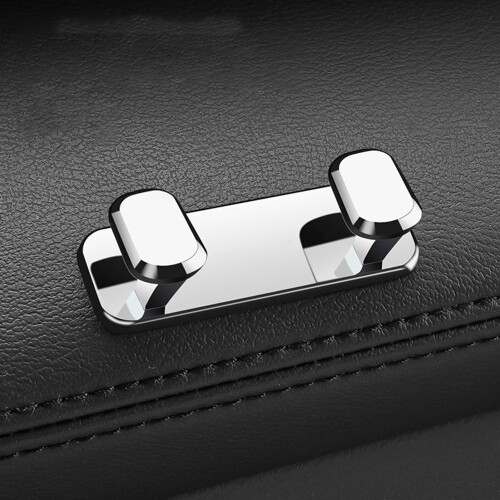 (Bright Silver) Strong Car Hooks, Self-Adhesive, Universal Fit 2
