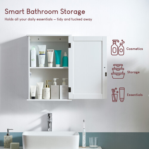 Home Discount Liano 1 Door Wall Cabinet Bathroom Storage Unit 1