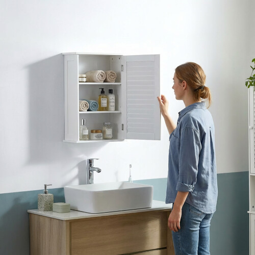 Home Discount Liano 1 Door Wall Cabinet Bathroom Storage Unit 2