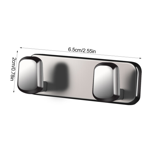 (Gun Grey) Strong Car Hooks, Self-Adhesive, Universal Fit 2