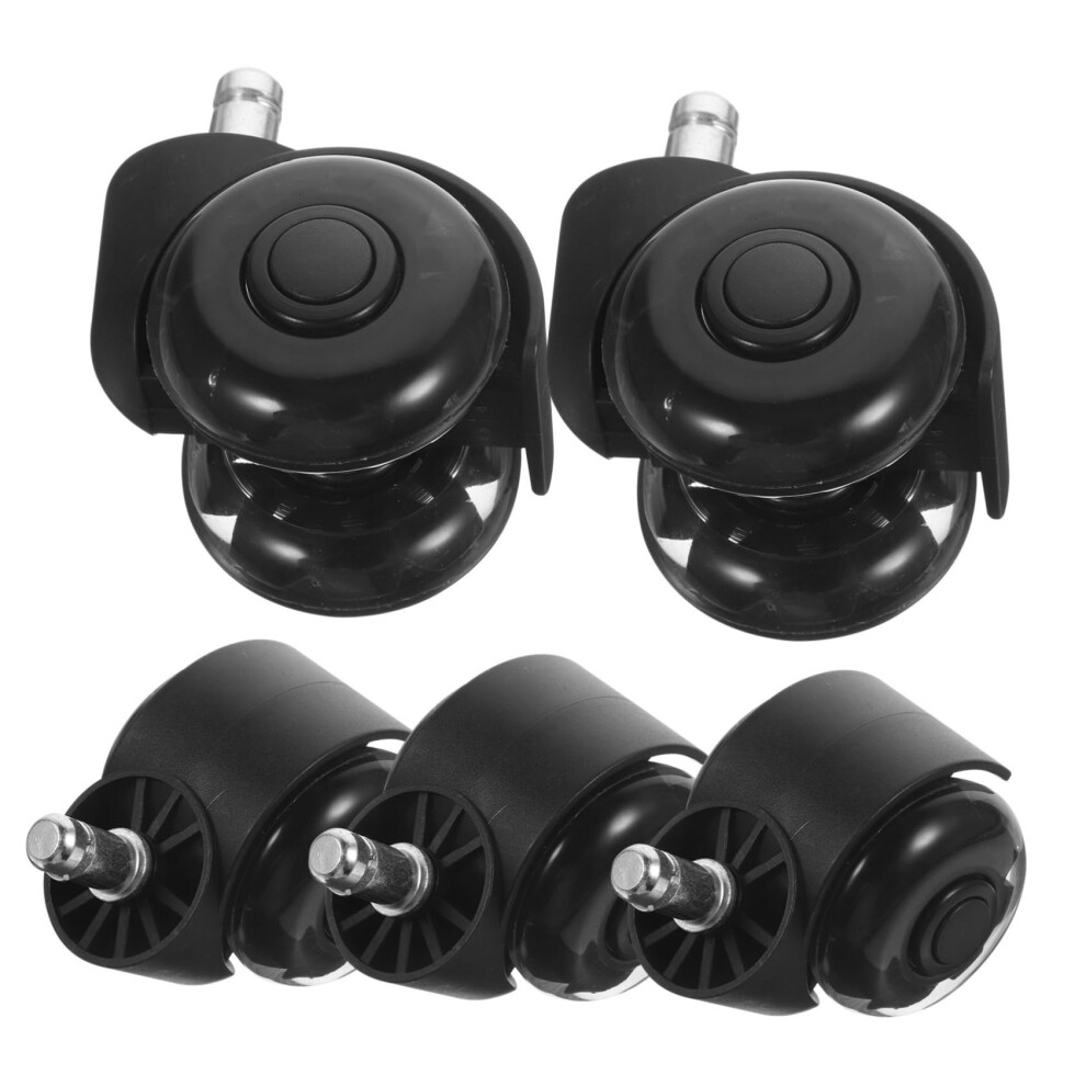 5 Pack Transparent Office Chair Wheels, Heavy Duty Casters For Smooth Carpet Rolling And Quiet Glide 9174973292579