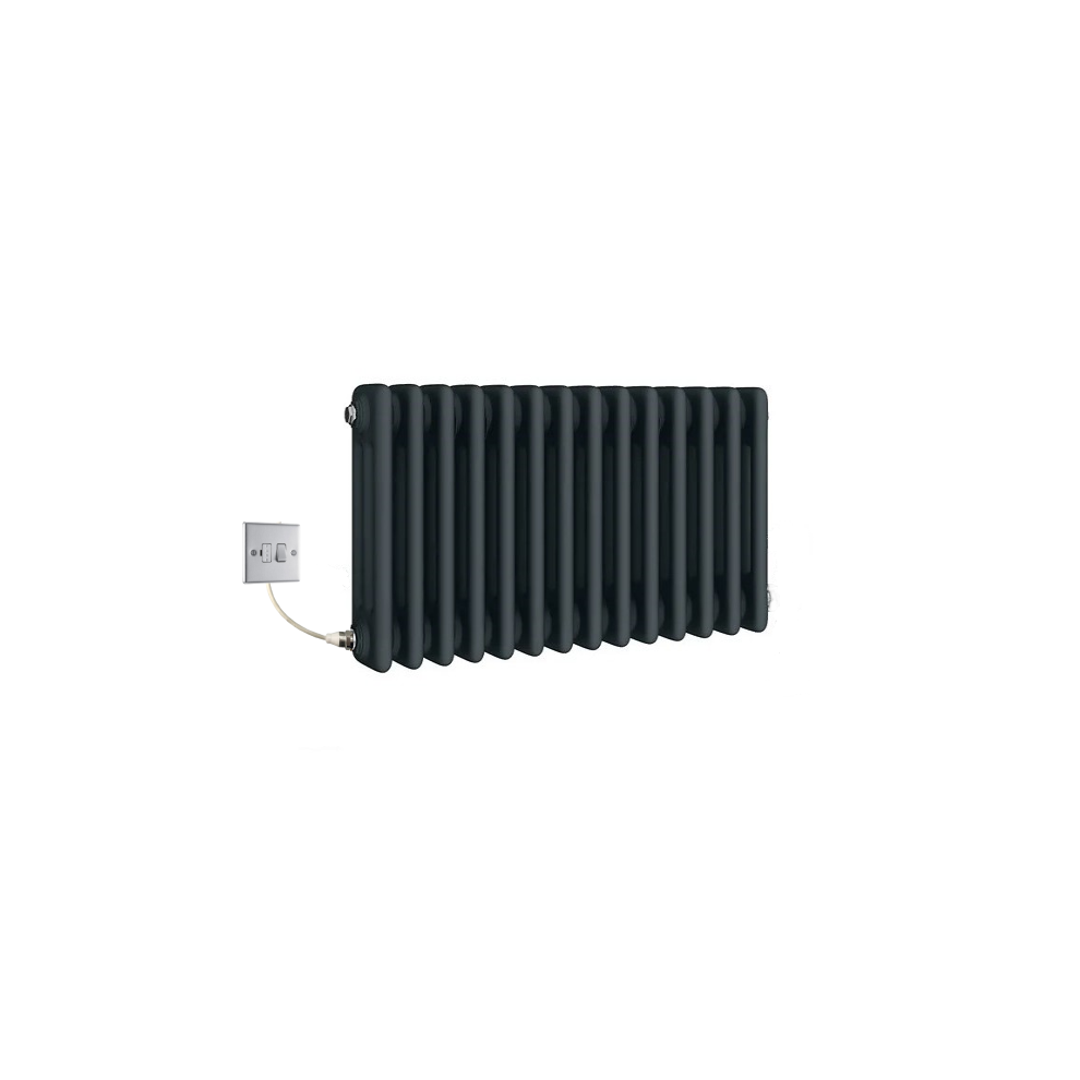 (605Mm) Traditional Anthracite 3 Column Electric Radiators 300Mm High 5065000319335