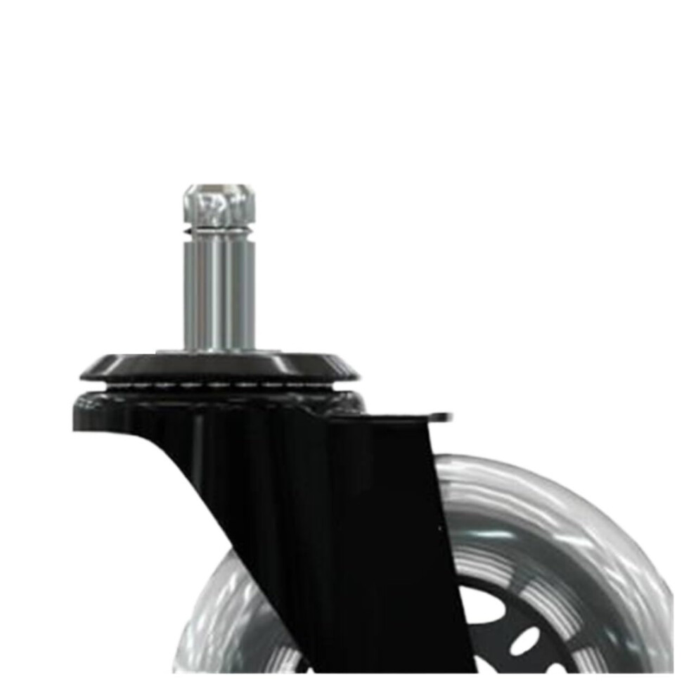 5 Pack 3 Inch Polyurethane Office Chair Casters M10 Threaded Stem Smooth Quiet Rolling Floor Protection 9174973292654