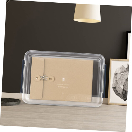 A4 File Organizer with Secure Clip Closure WearResistant Document Storage Box for Desktop Office and Students 2