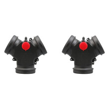 2pcs 90MM Valve Flap Adjustable Air Heater Vent Ducting T Branch Splitter Pipe Joiner Connector for Car Truck Campers