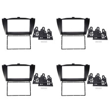 4X Double Din Car Radio Fascia Trim Kit Install Frame DVD Panel Stereo Interface for TUCSON IX35 2010+ 178X102mm