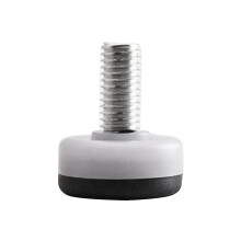 10 Pcs Adjustable Furniture Leveling Feet Set with Threaded Table Chair Leg Levelers, Black Plastic Base