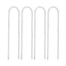 Galvanized U Shaped Landscape Staples for Garden Lawn Edging, CorrosionResistant Ground Anchoring