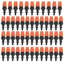 50pcs Adjustable 1/4 Inch Drip Irrigation Emitters Micro Spray Nozzles for Garden Misting