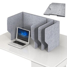 Desk Privacy Panel Acoustic Desk Divider Foldable Noise Reduction Shield 9mm Polyester 60/80/100cm