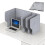 Desk Privacy Panel Acoustic Desk Divider Foldable Noise Reduction Shield 9mm Polyester 60/80/100cm 1