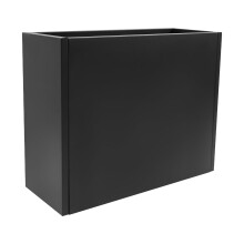Black Metal Planter Box 30'x12'x24' with Removable Shelf, Durable Steel Tall Outdoor Planter for Garden and Patio