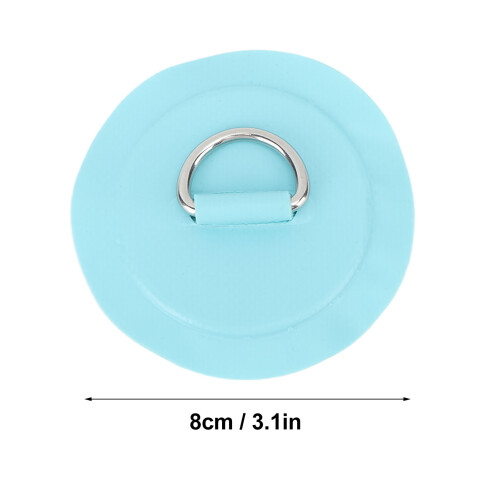 4pcs Mint Green PVC D Ring Patch for Inflatable Boats 8cm Diameter 1