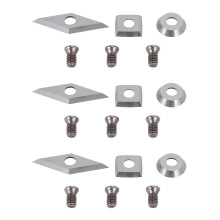 9Pcs Tungsten Carbide Cutters Inserts Set (Include 11Mm Square With Radius,12Mm Round,28X10Mm Diamond With Point)