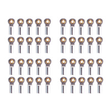 40Pcs Metal M3 Link Tie Rod End Joint for 1/10 RC Car Crawler AXIAL SCX10 D90 D110 CC01,Silver