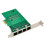 4X RJ-45 4-Port Ethernet Server Adapter Gigabit Network Card PCI-E X1 Interface 5