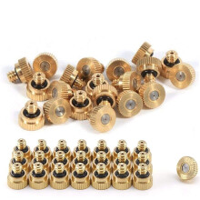 100pcs Brass Misting Nozzles for Garden Sprinkler System Outdoor Cooling Dust Control Landscaping