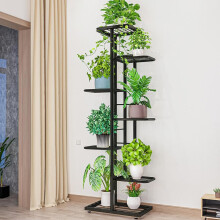 7 Tier Corner Plant Stand, Tall Metal Plant Shelf for Balcony, SpaceSaving RustResistant Indoor Outdoor Organizer