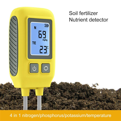 Soil Moisture Meter 4in1 Digital LCD Soil Tester with Nutrient Detection and Temperature Sensor 1