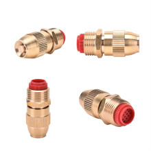 Adjustable Brass Misting Nozzle 1/2 Inch Garden Sprinkler Head for Outdoor Cooling and Irrigation